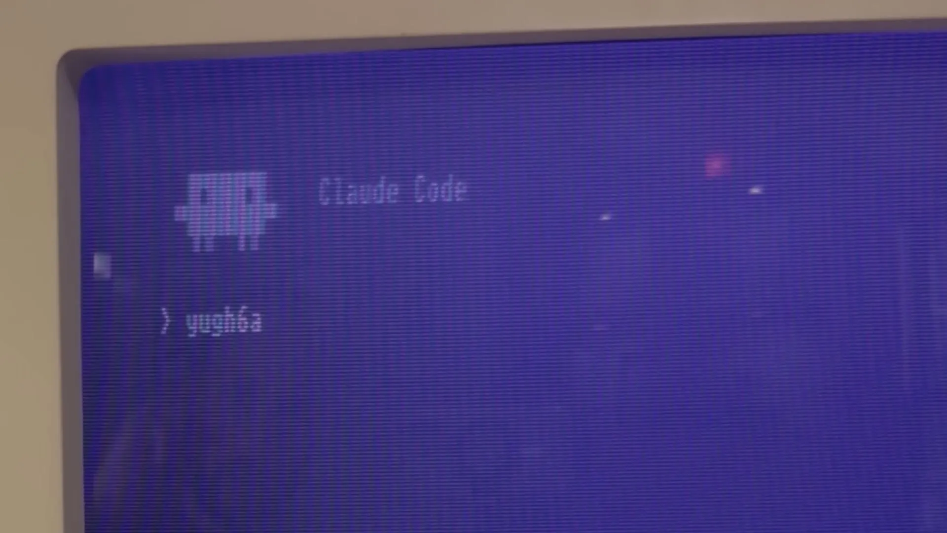 Claude Code's banner on the Apple IIgs monitor