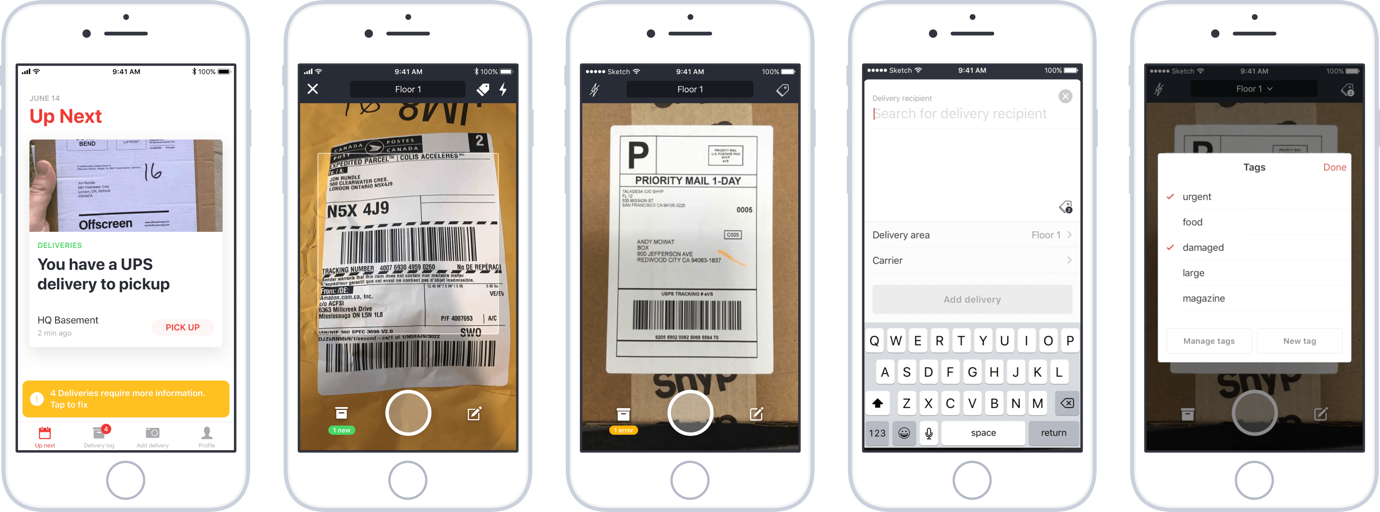 final mobile app screens